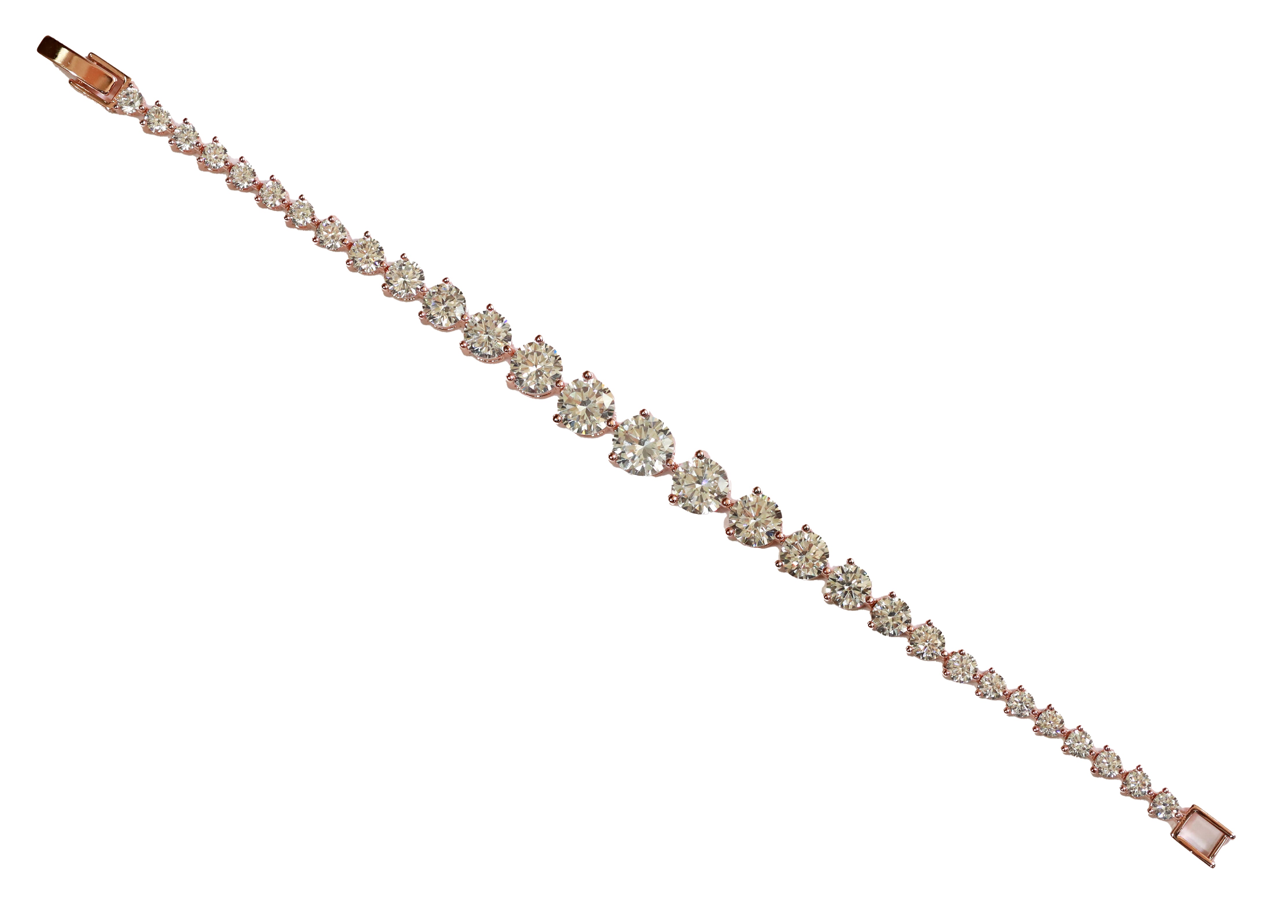 Zircon Elegant Tapered Line Bracelet 5893