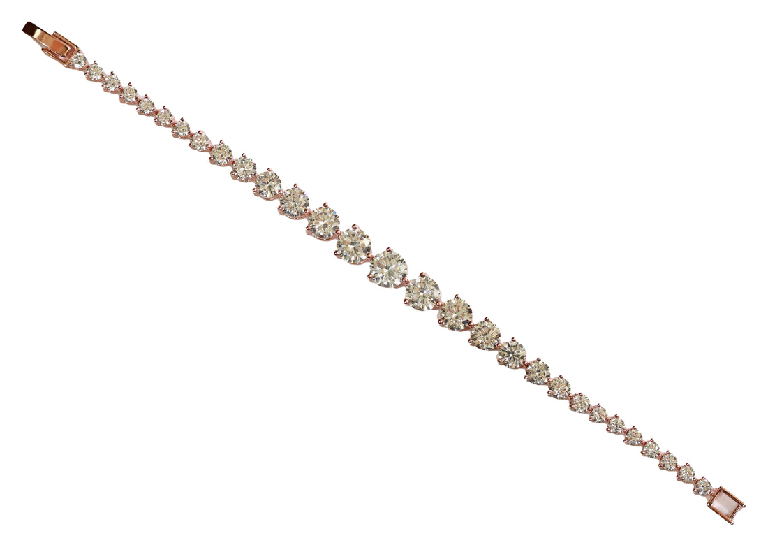 Zircon Elegant Tapered Line Bracelet 5893