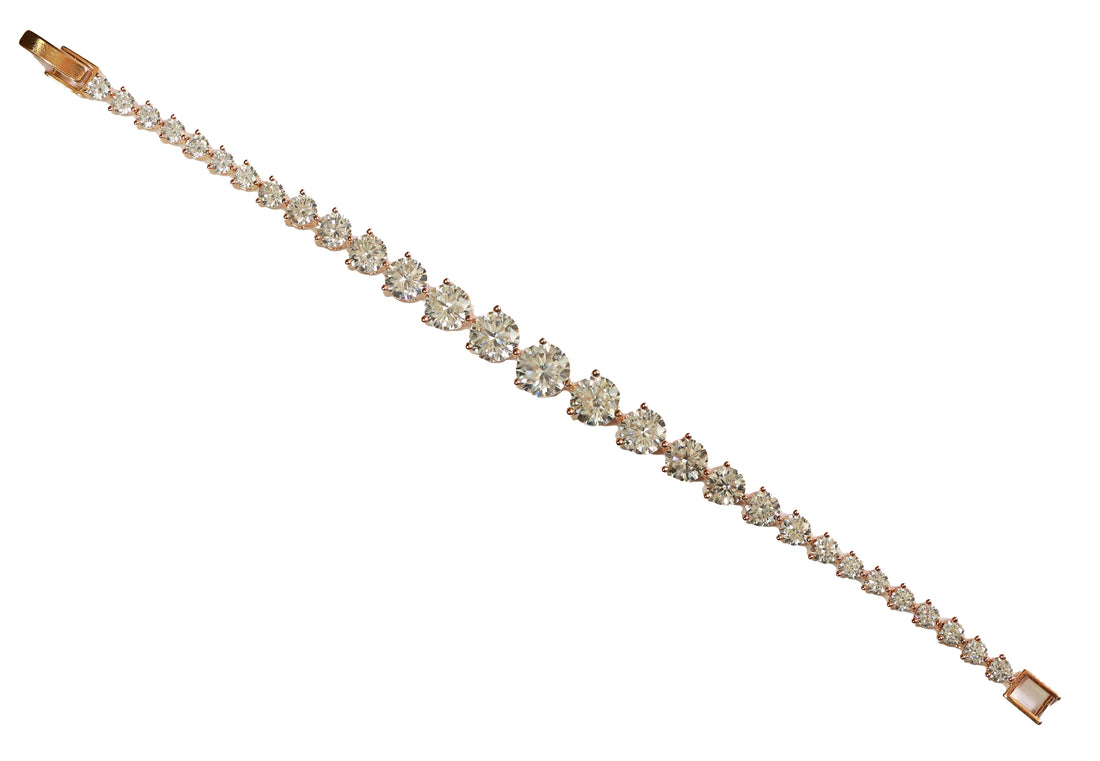 Zircon Elegant Tapered Line Bracelet 5893