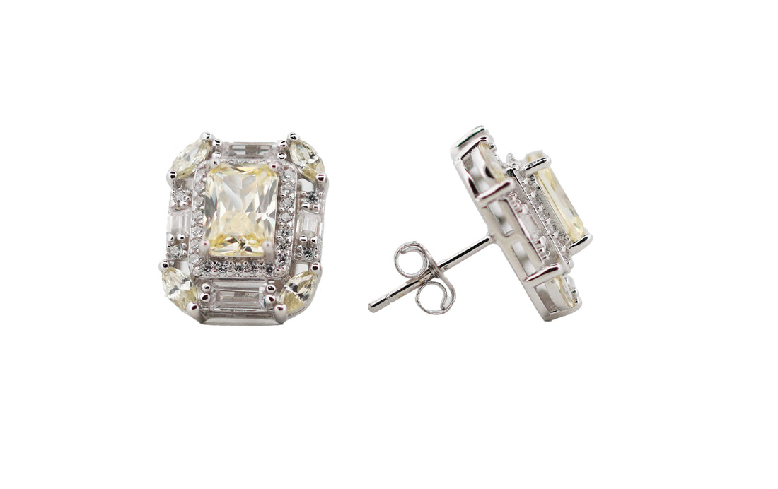 92.5 Sterling Silver Statement Stud  Earrings 15764