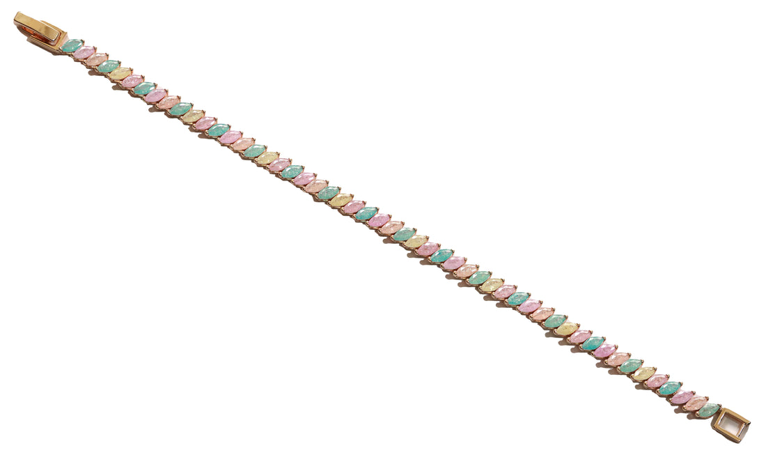 Zircon Pastel Petal Bracelet 11361