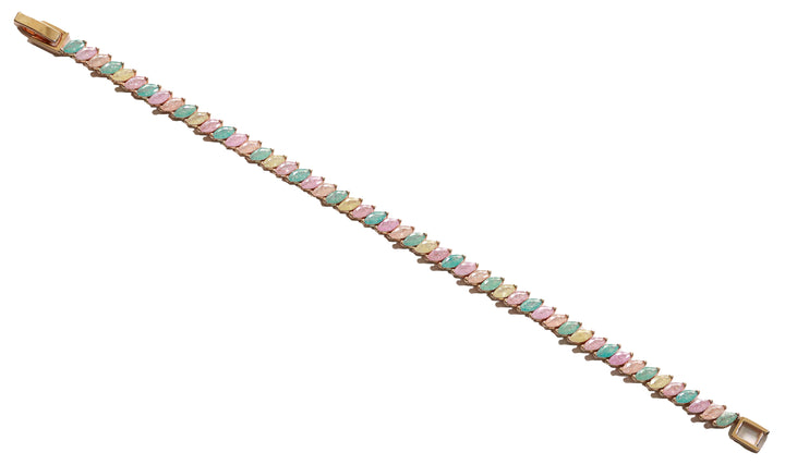 Zircon Pastel Petal Bracelet 11361