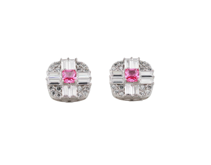 92.5 Sterling Silver Gemstone Stud  Earrings 15932