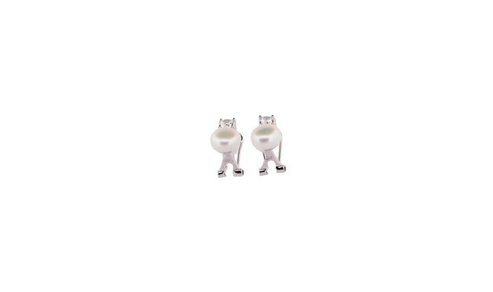 92.5 Sterling Silver Clip-On Pearl Earrings 15560