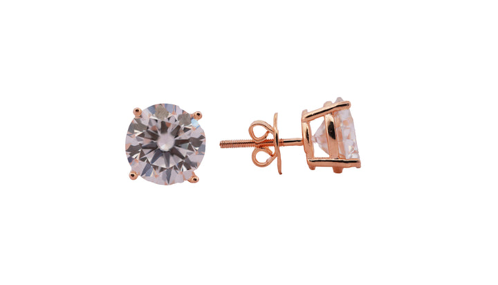 92.5 Sterling Silver Solitaire Stud with Moissanite Earrings 6620