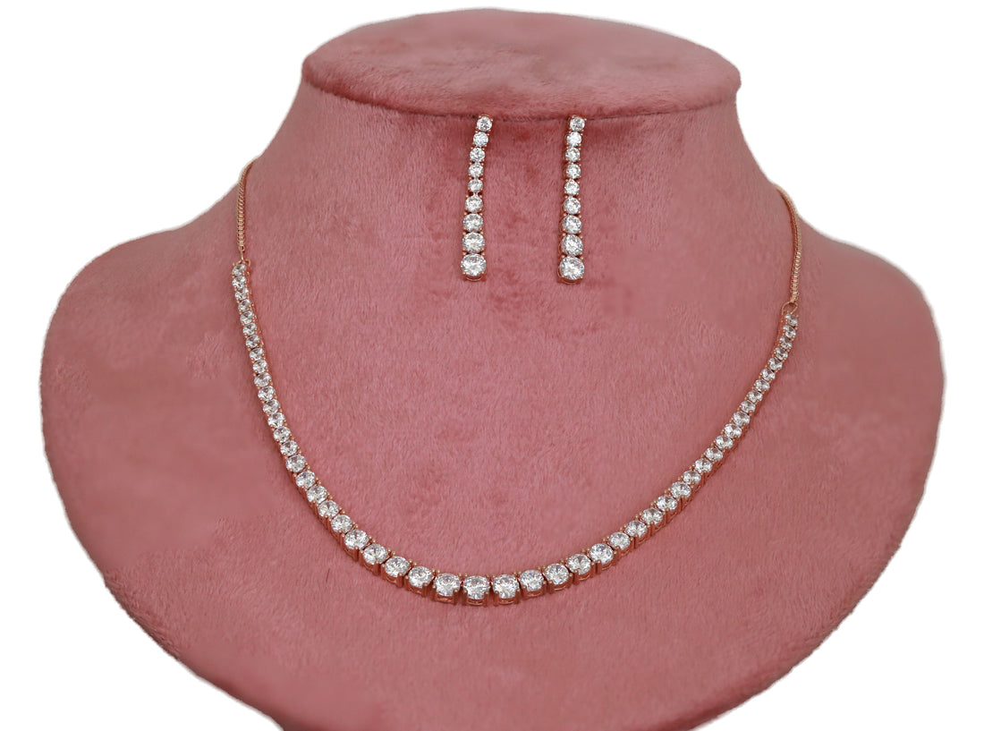 Zircon Luxury Line Necklace Set  4760