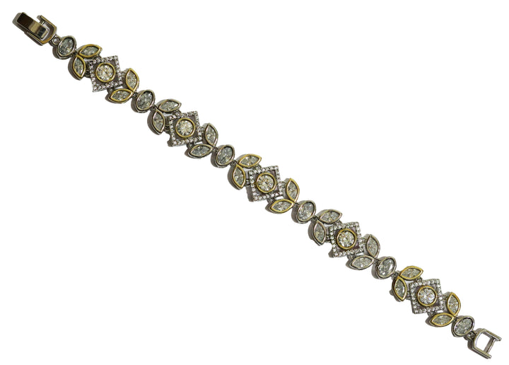 Zircon Floral & Geometric Motif Bracelet 8639