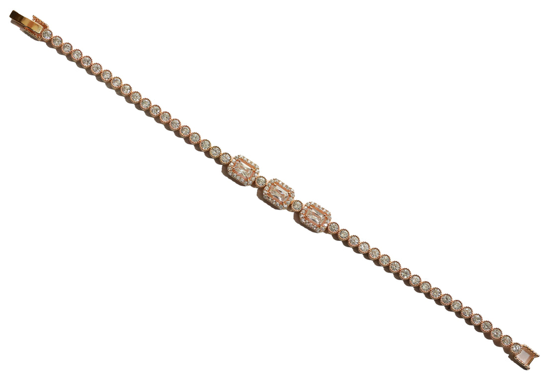 Triple Emerald-Cut Glam Bracelet 5653
