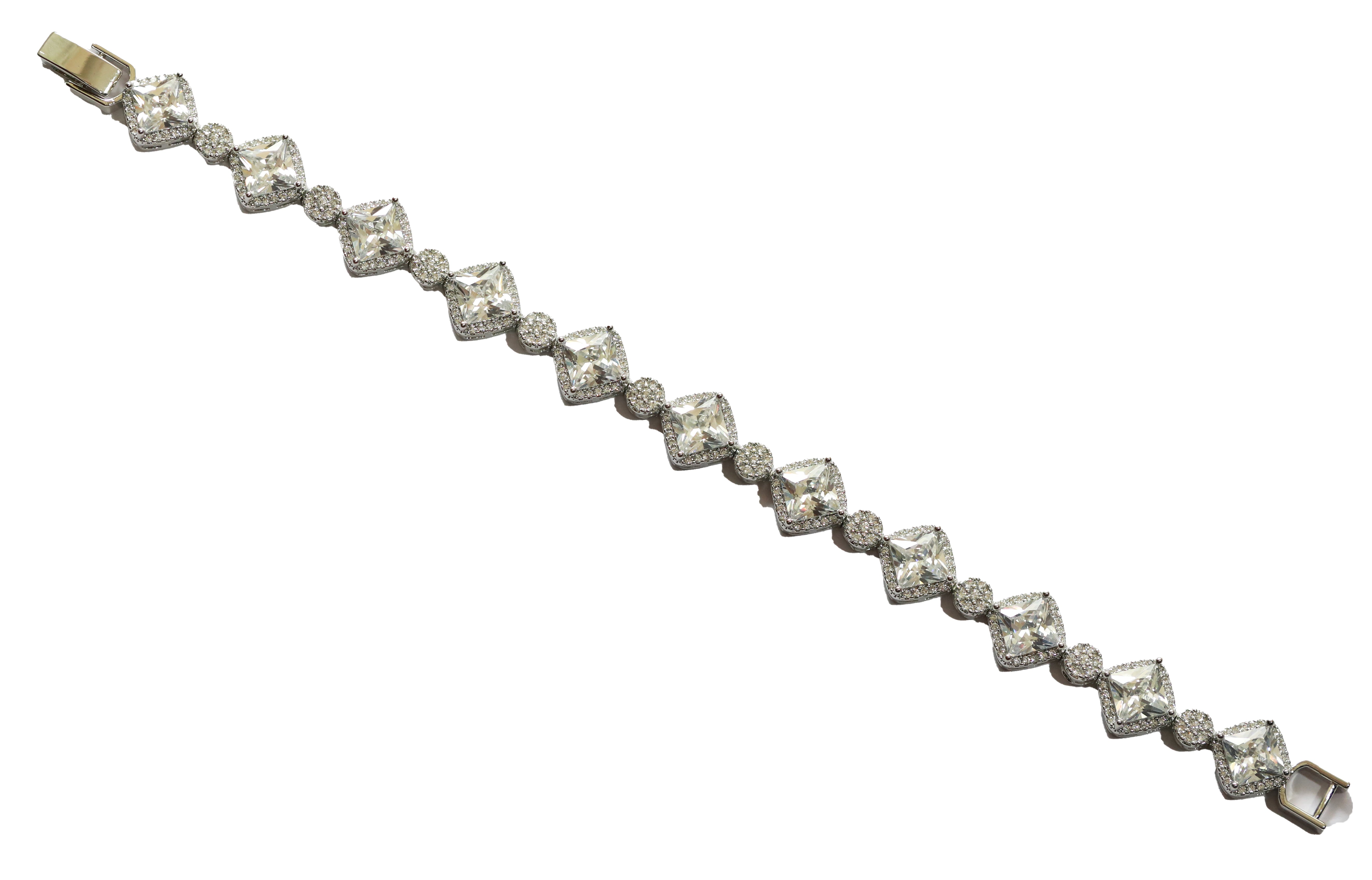 Zircon Square Halo Bracelet 8911