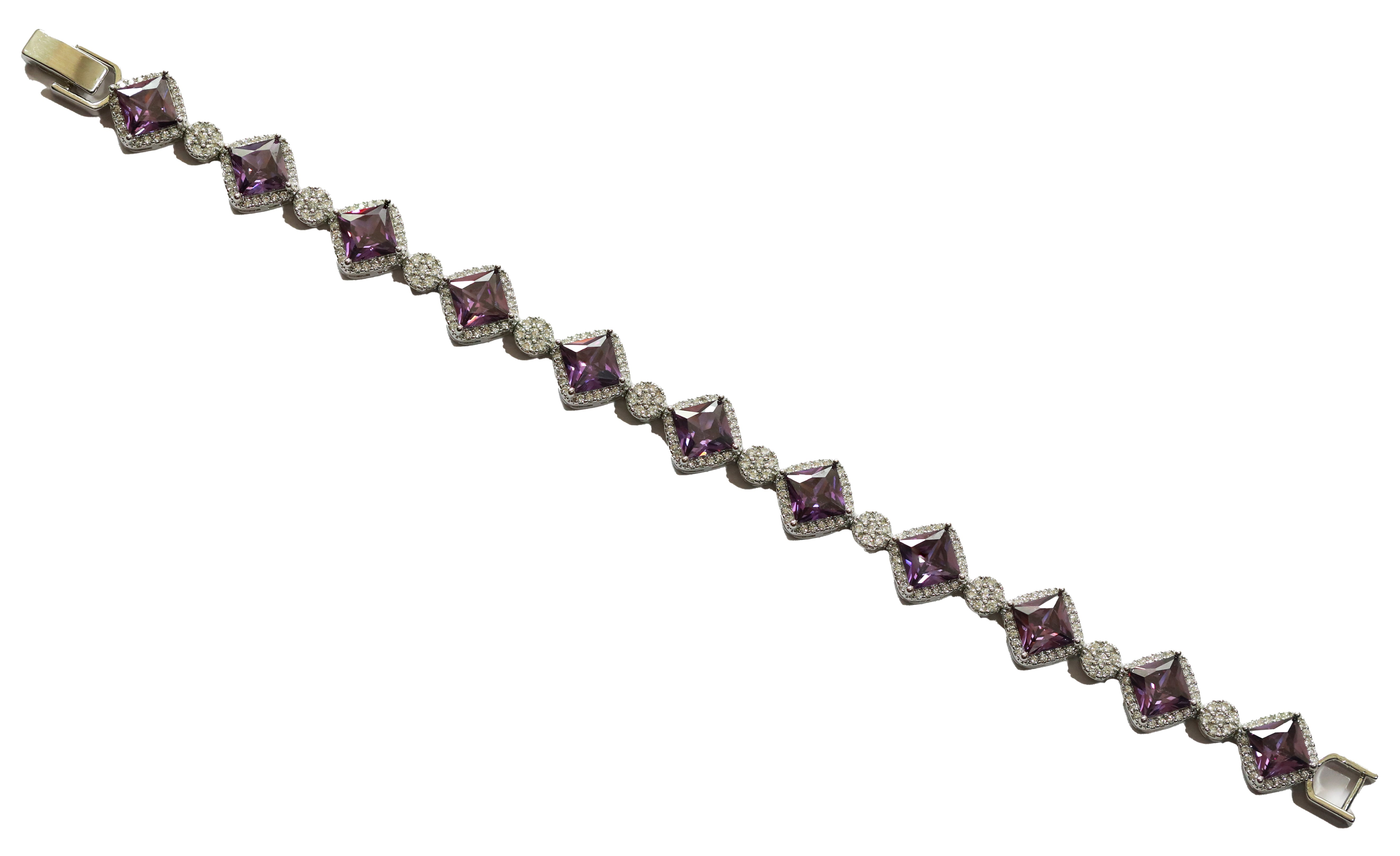 Zircon Square Halo Bracelet 8911