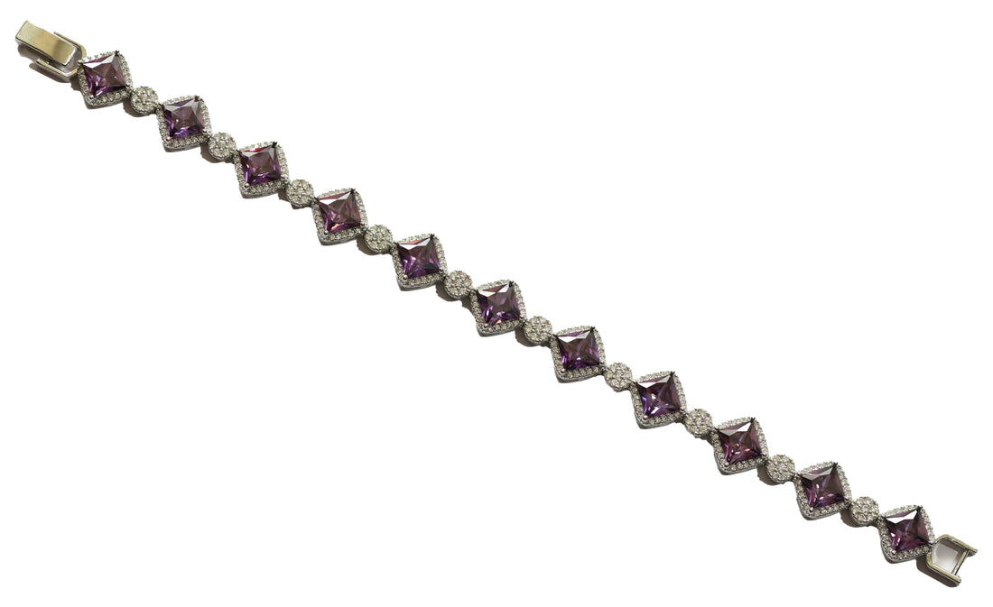 Zircon Square Halo Bracelet 8911