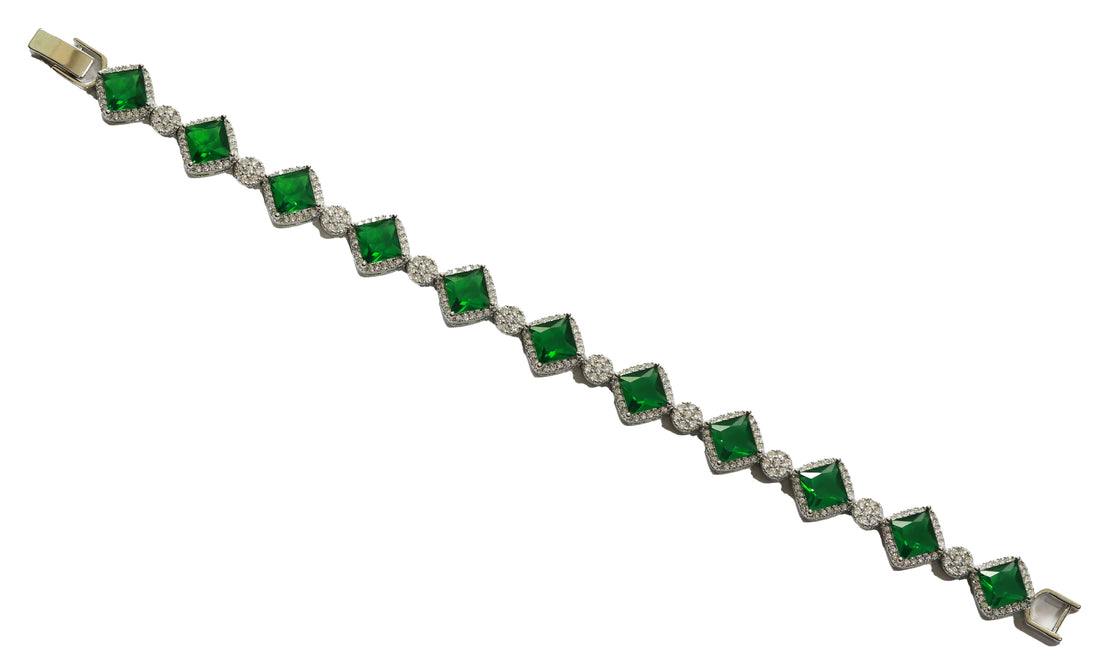 Zircon Square Halo Bracelet 8911