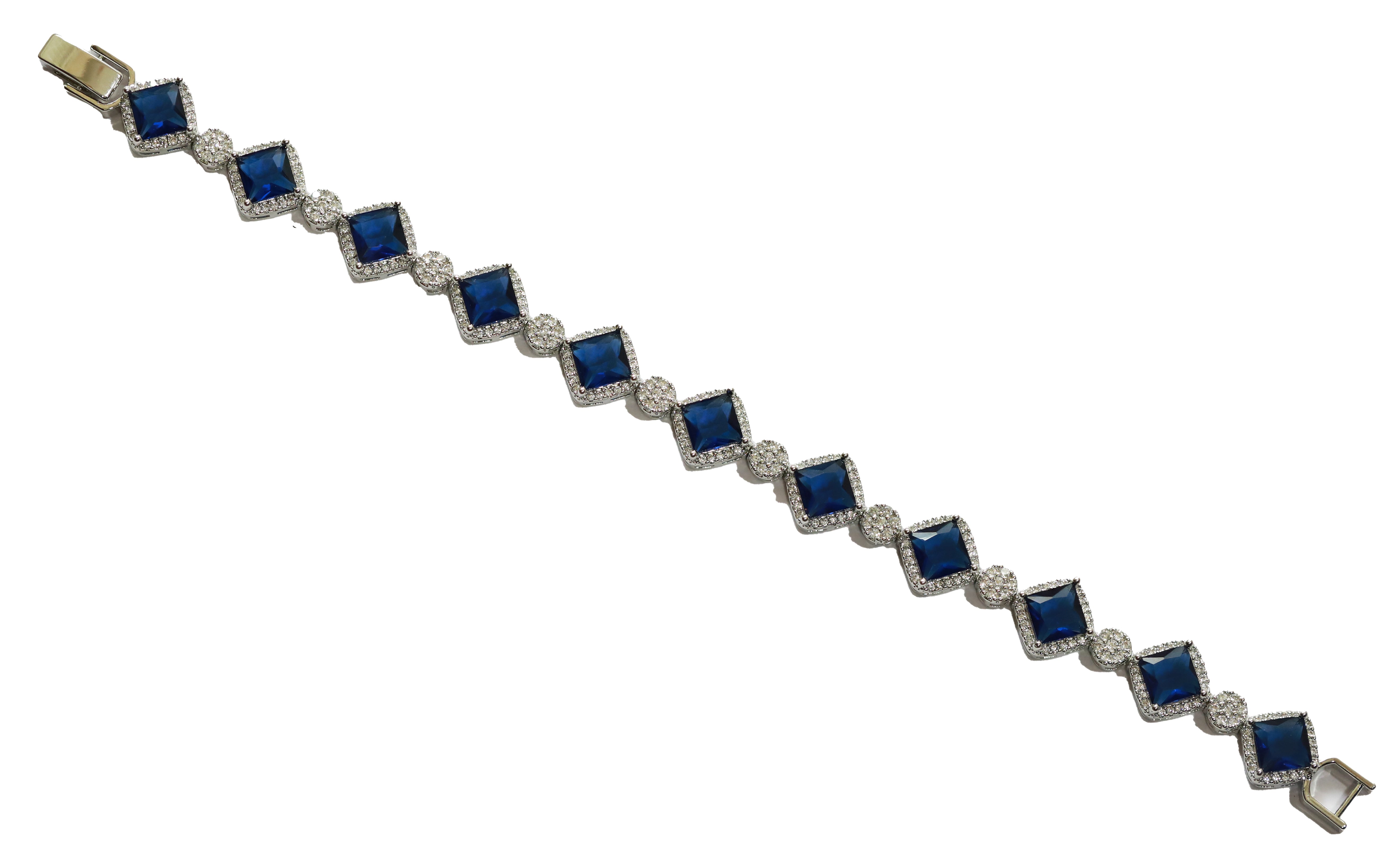 Zircon Square Halo Bracelet 8911