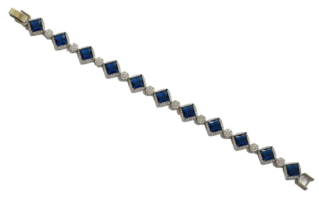 Zircon Square Halo Bracelet 8911