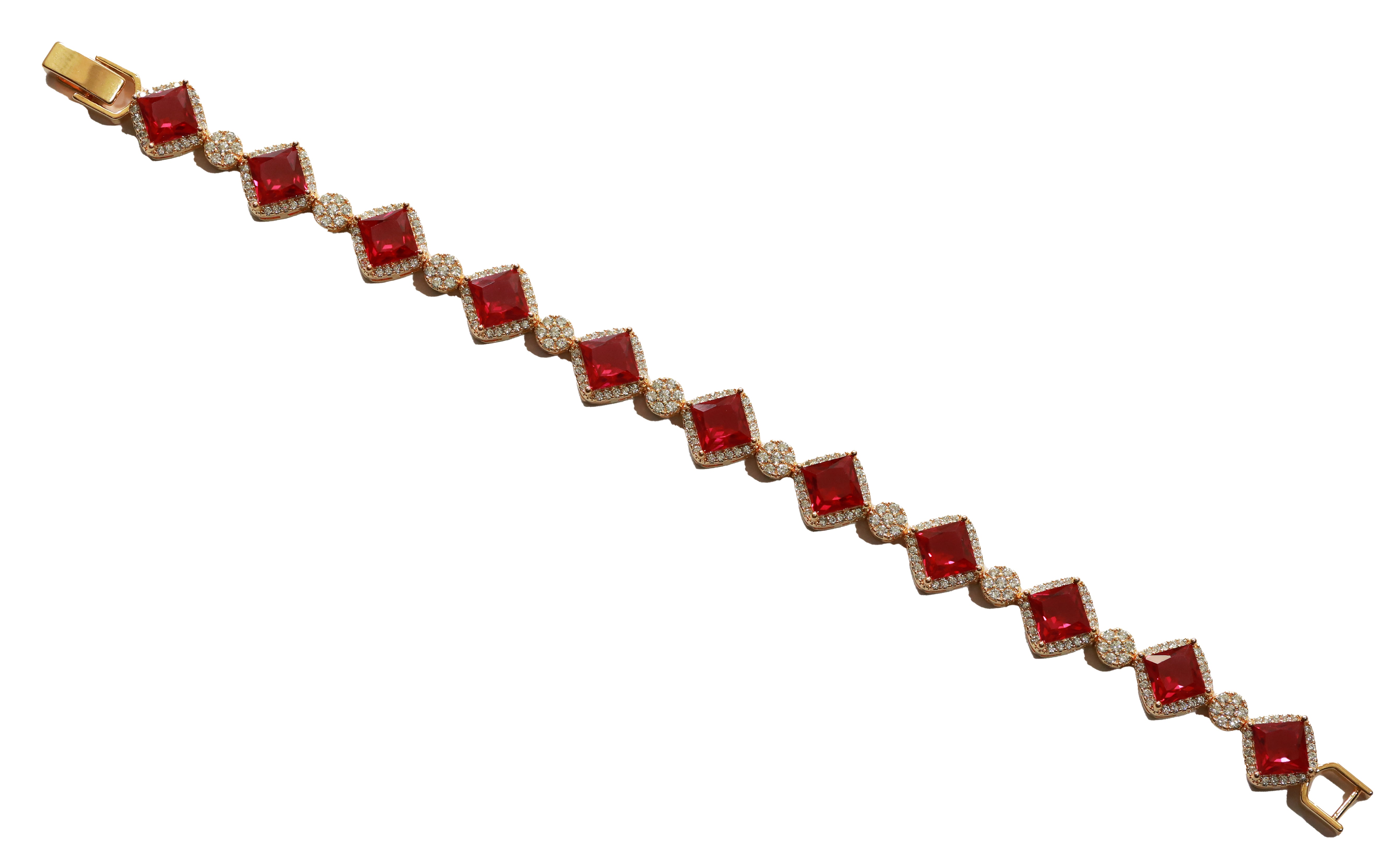 Zircon Square Halo Bracelet 8911