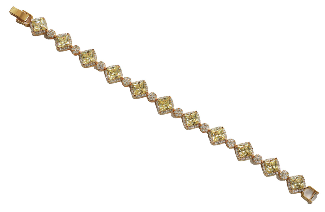 Zircon Square Halo Bracelet 8911
