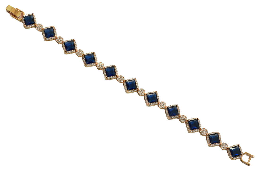 Zircon Square Halo Bracelet 8911