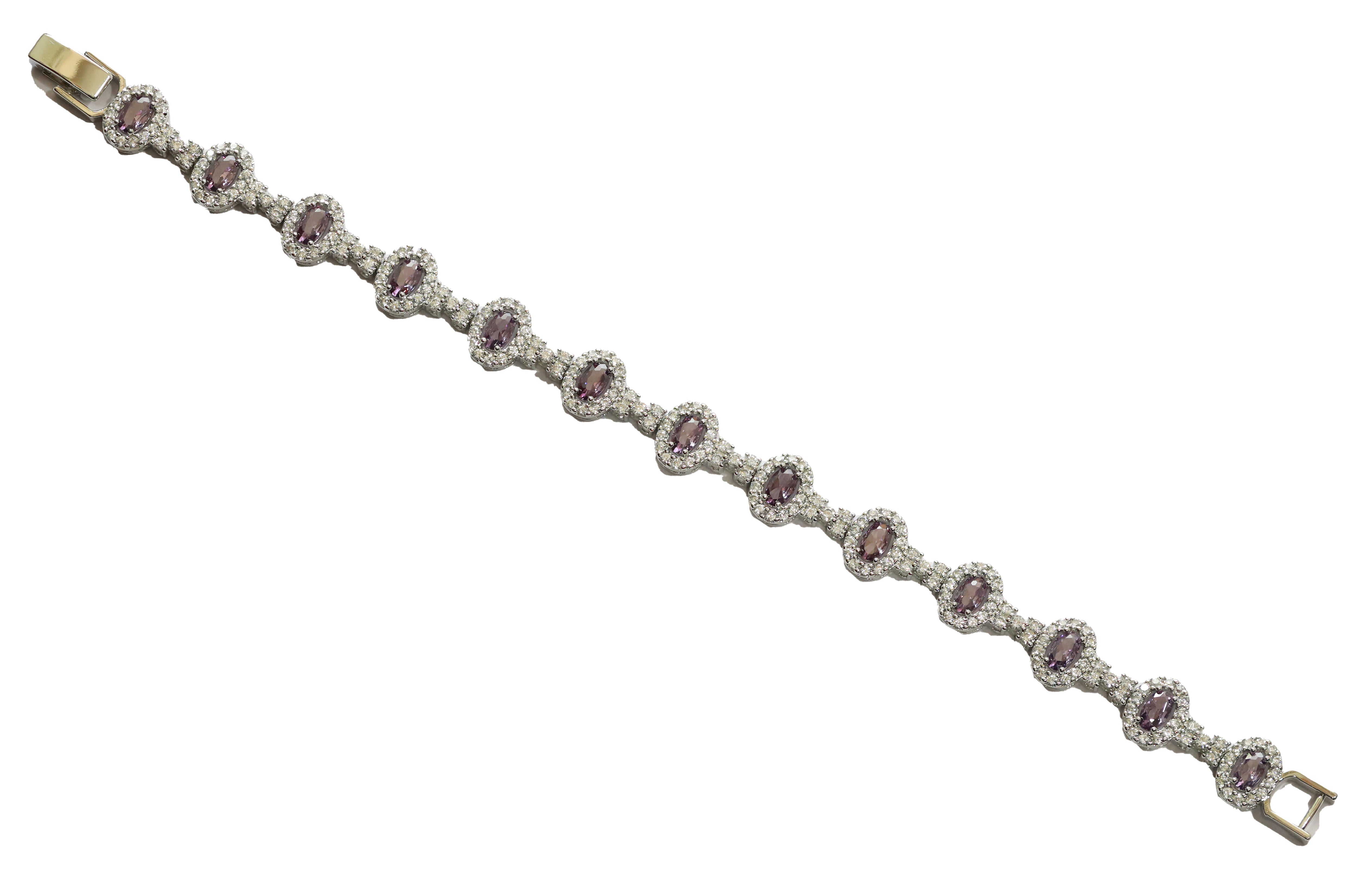 Zircon Vintage-Style Oval Bracelet 8921