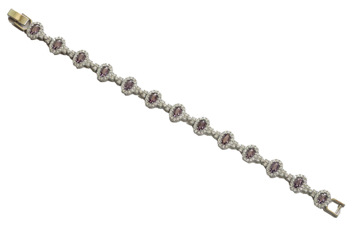 Zircon Vintage-Style Oval Bracelet 8921