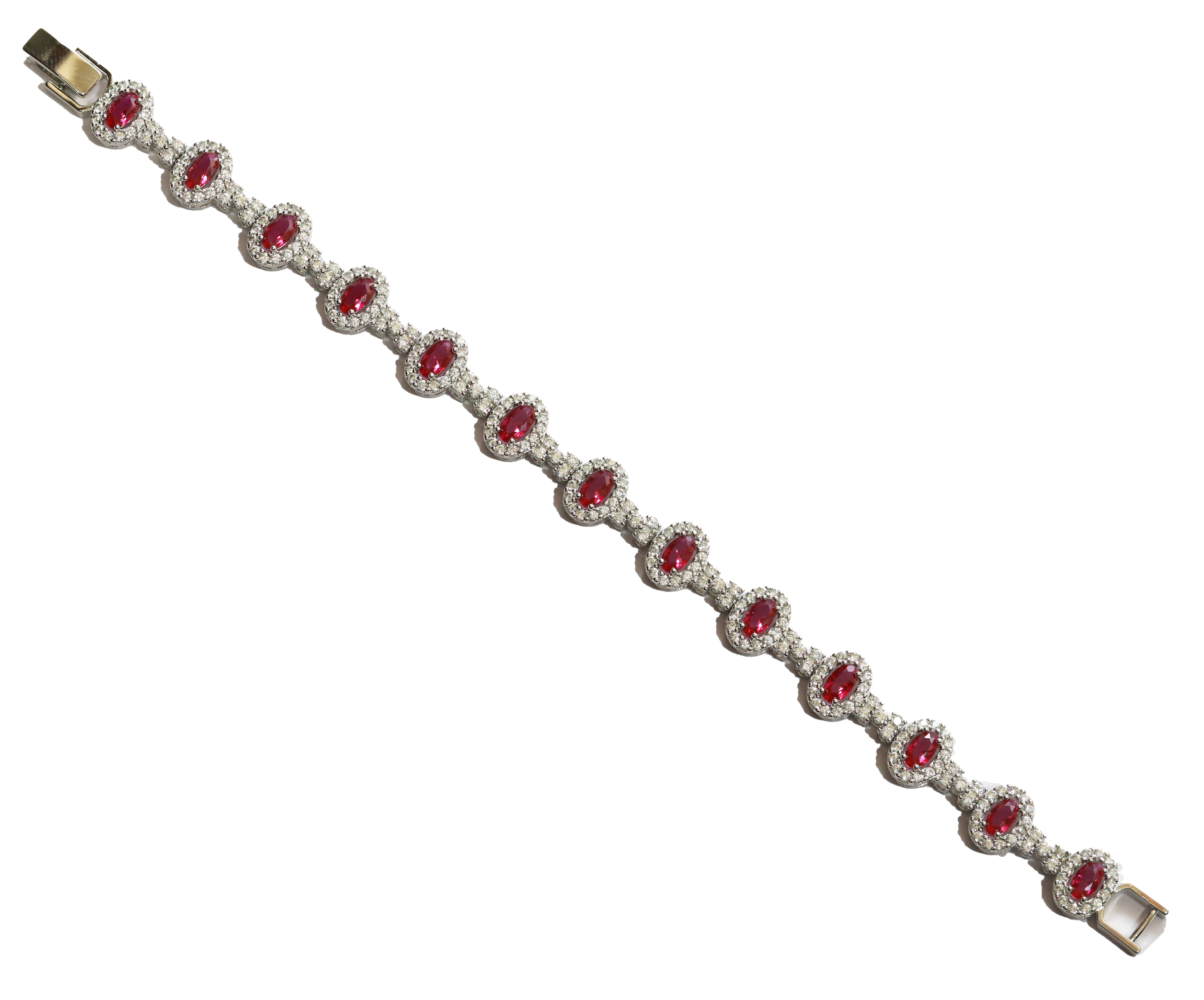 Zircon Vintage-Style Oval Bracelet 8921