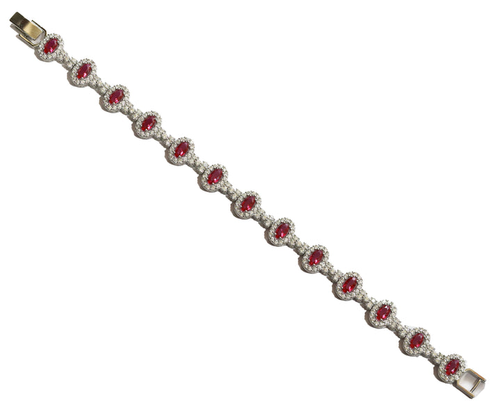 Zircon Vintage-Style Oval Bracelet 8921