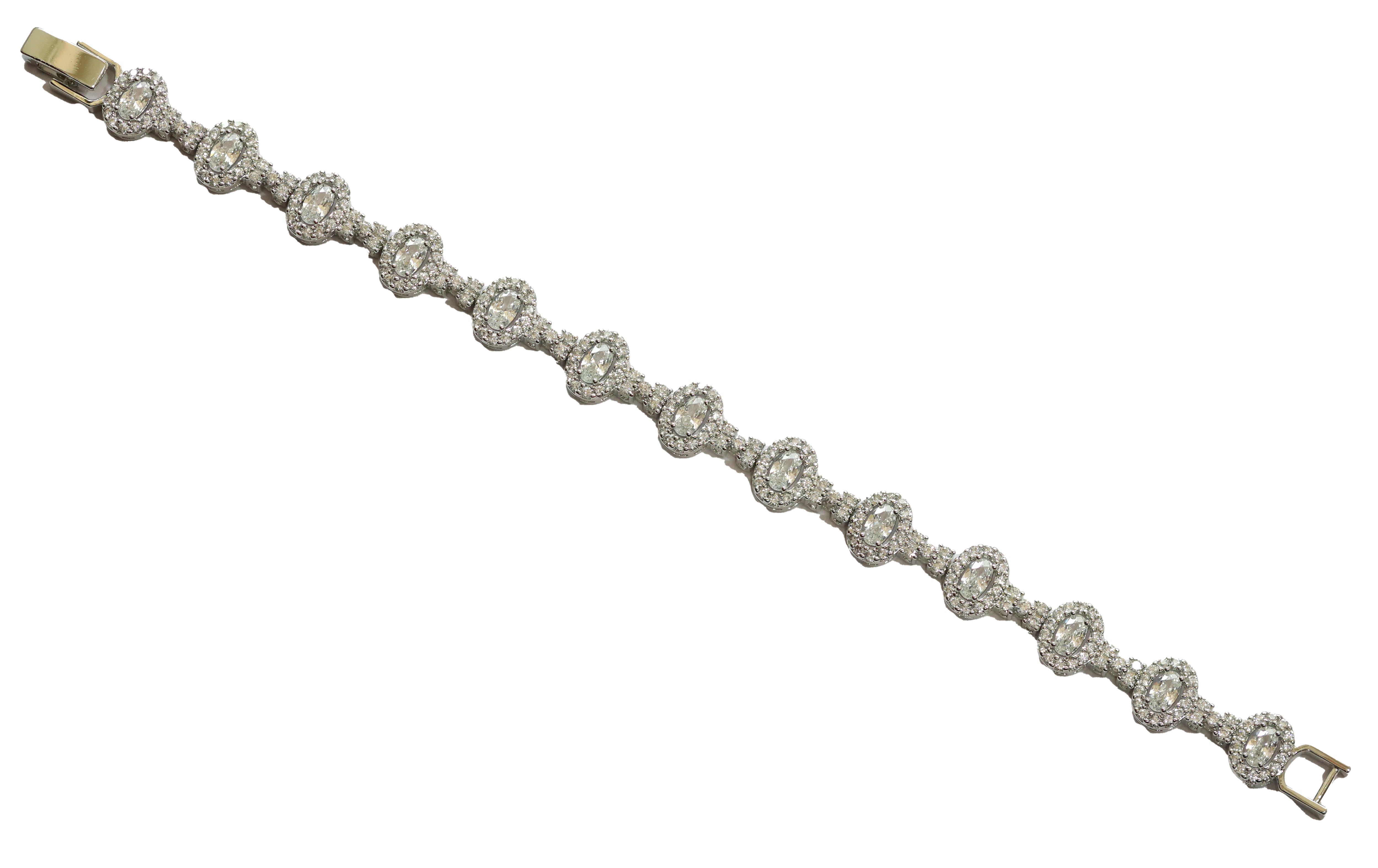 Zircon Vintage-Style Oval Bracelet 8921