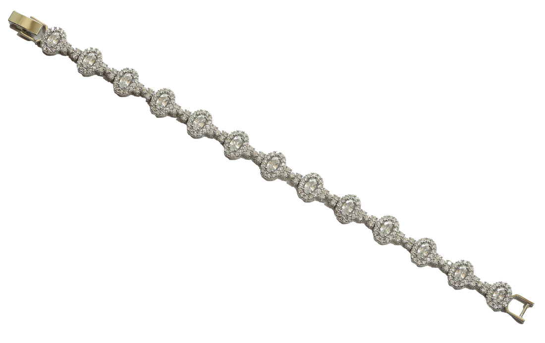 Zircon Vintage-Style Oval Bracelet 8921