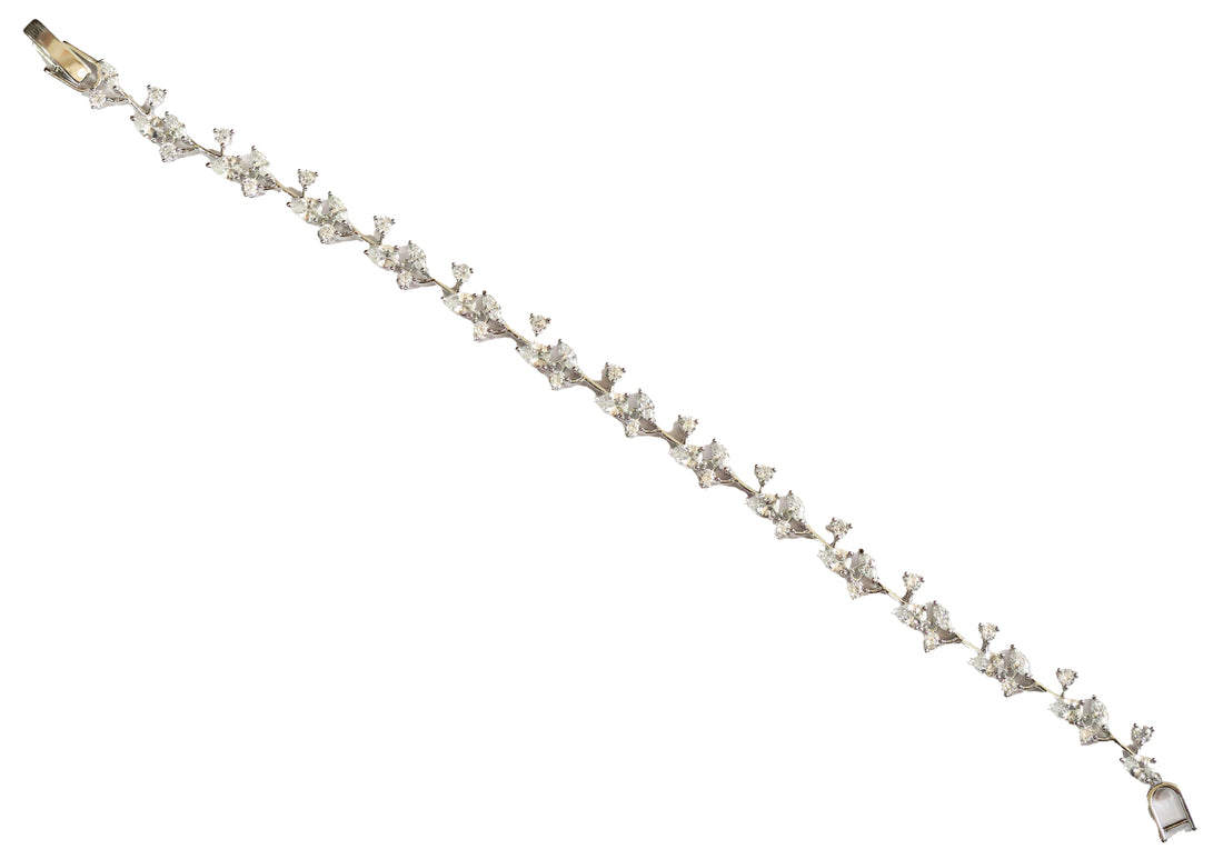 Zircon Leaf Cluster Bracelet 8965