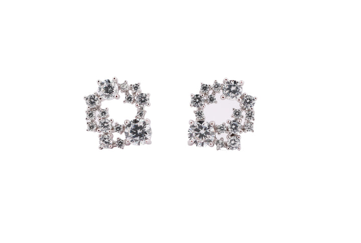 92.5 Sterling Silver Floral Stud Earrings 11177