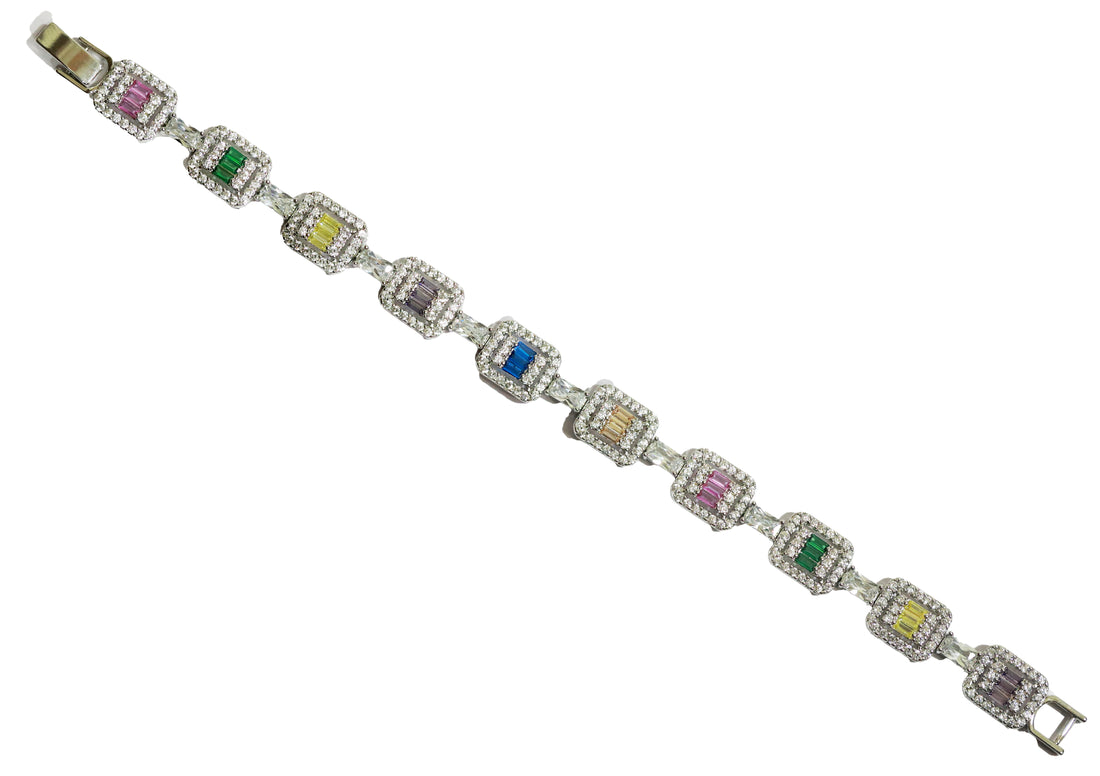 Zircon Rainbow Radiance Link Bracelet 9067