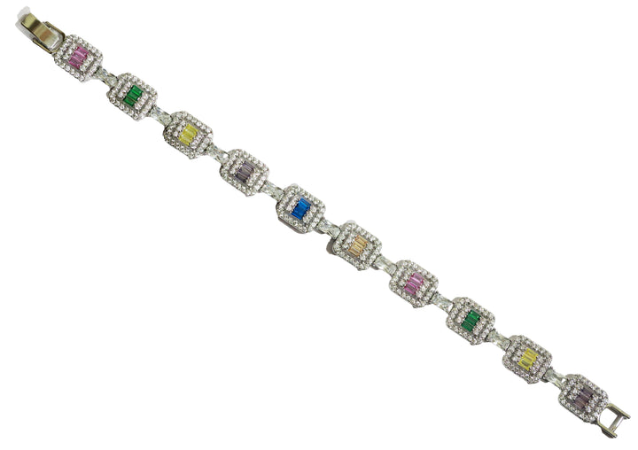Zircon Rainbow Radiance Link Bracelet 9067