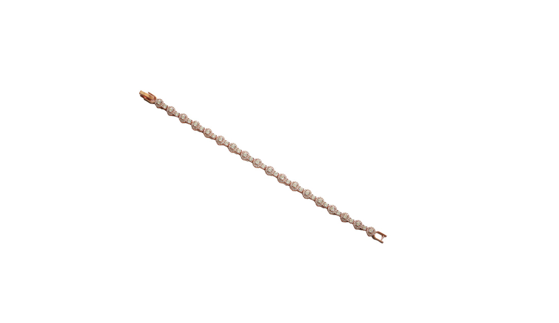 Zircon Classic Round Cluster Bracelet 9847