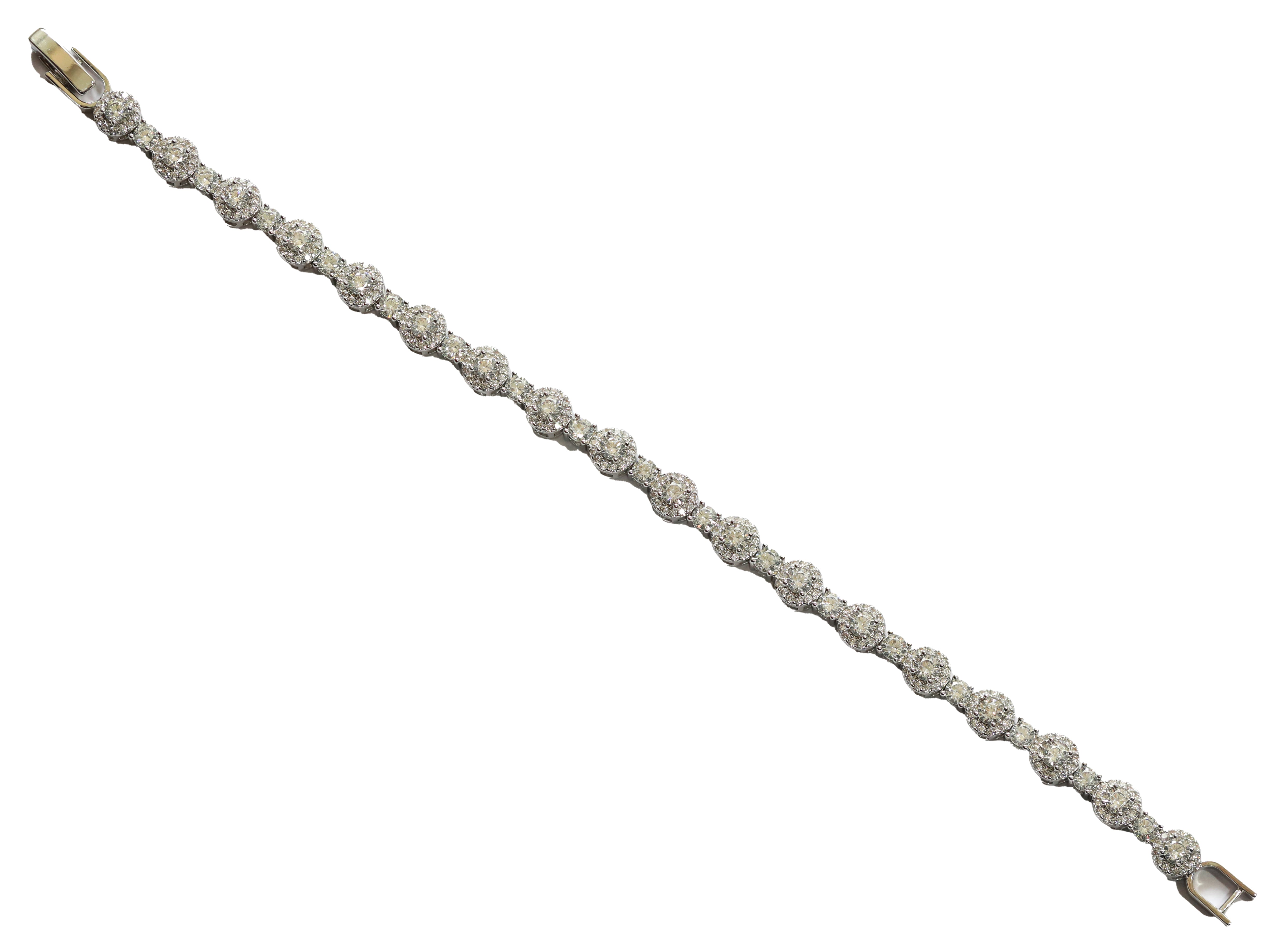 Zircon Classic Round Cluster Bracelet 9847