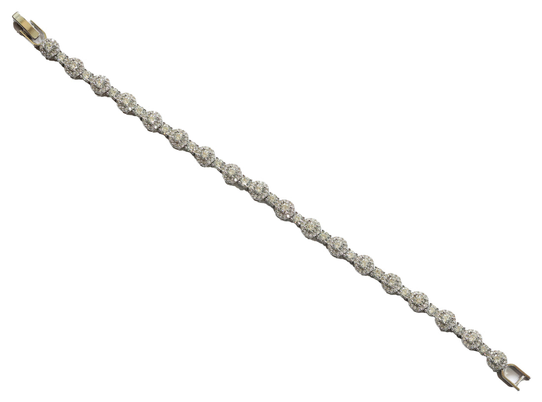 Zircon Classic Round Cluster Bracelet 9847