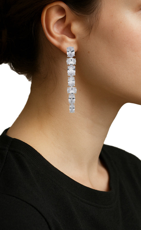 Zircon Minimalist Stone Line Dangler 11517