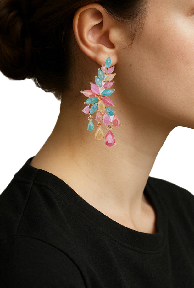 Zircon Leafy Luxe Earring 11446